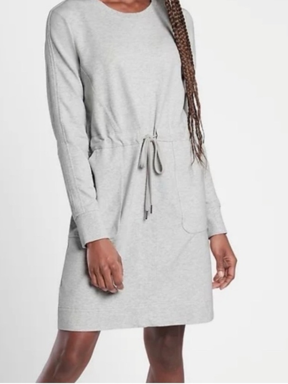 Athleta Farallon Heather Dress Light Gray NWOT